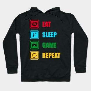 Eat Sleep Game Repeat Hoodie